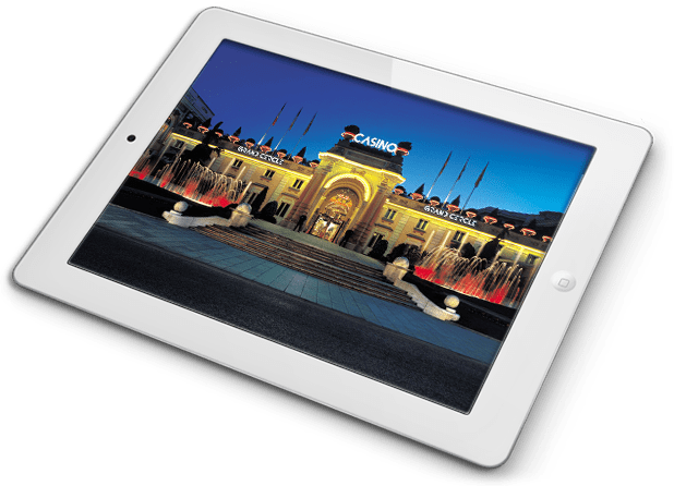 Tablette ecran visuel casino